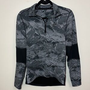 Women's Odlo Black and Gray Performance Quarter Zip